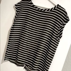 Olive green striped blouse